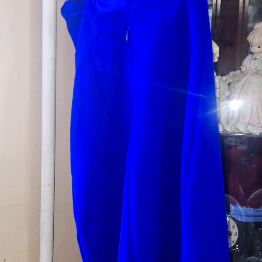 The skies dress cobalt